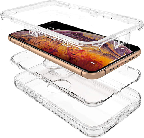 MXX Case for iPhone Xs Case, Heavy Duty Cover - Full Armor Body - Shockproof Protection Bumper - Built-in, Layers Hybrid TPU Rugged Rubber with Ha...
