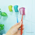 Framendino, 6 Pack Toothbrush Head Covers Caps Holder Case Protector Box with Suction Cup Convenient for Bathroom Wall Mirror Home Outdoor Travel...