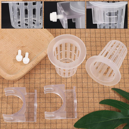 2pcs Aquarium Plant Holder, Hanging Aquarium Planter Plastic Aquatic Plant Cup Fish Tank Plant Basket Rack Plant Cultivation Decoration...