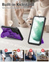 for Samsung Galaxy S22-Plus Case: ShockProof Durable S22+ Cell Phone Cover with Built-in Kickstand | TPU Bumper Textured | Full-Body Protective Ru...