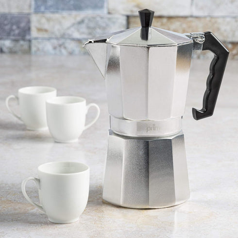 Primula Classic Stovetop Espresso and Coffee Maker, Moka Pot for Italian and Cuban Café Brewing, Greca Coffee Maker, Cafeteras, 9 Espresso Cups, S...