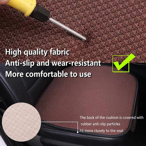 2PCS Summer Ventilated Car Seat Cover,Breathable Cooling Car Seat Cushion,Anti-Slip Car Seat Protector with Storage Pocket Fit for Car Truck SUV V...