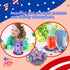 JHGCVX 10 Pcs 4th of July Diamond Painting Coasters Kit,Diamond Art Coasters with Holder,Independence Day Diamond Painting Coasters for Adults Beg...