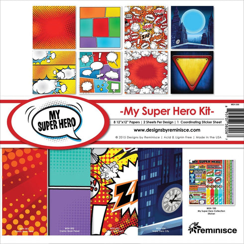 Reminisce My Super Hero Collection Kit, Multicolor, 12" by 12", (MSH-200)...
