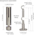 Adjustable Double Curtain Rod, 44-82 Inch, 3/4 Inch Diameter, Brushed Nickel Finish, Wall Mount, Shooting Star Finials...