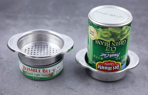 Can Strainer - Tuna Strainer - Food Grade 304 (18/8) Stainless Steel, Dishwasher Safe, Food Strainer, Can Colander, Easy To Clean, Eco-friendly...
