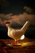 3D Chicken Egg Lamp,Lifelike Resin Chicken Egg Night Light,Easter Eggs Lamp,Egg Laying Chicken LED Table Lamps with USB,Warm Light Bedside Lamp,Th...