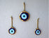 Gold Gilt Handmade Evil Eye Glass Charm Decorative Turkish - Greek - Jewish - Christian Christmas Ornament (1.5"-2"-2.7" Set of Three)...