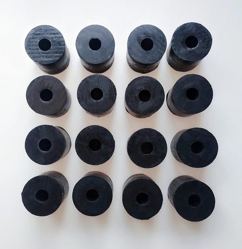 Multi Purpose Rubber Spacer 1 3/16 Inch OD x 3/8 Inch ID x 1 3/16 Inch Thickness Rubber Bushing Anti Vibration Spacer Black Round Neoprene Rubber ...