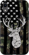 Deer Hunting Camouflage American Flag Whitetail Buck USA Case for iPhone XR...