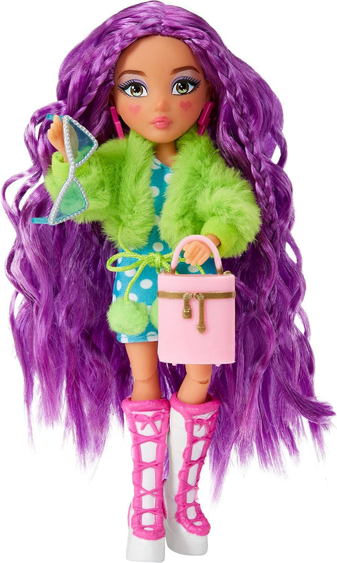 MGA Entertainment Dream Ella Extra Iconic Mini Doll - DreamElla Soft Girl Inspired Fashions with Purple Hair and Heart Painted Cheeks, Fashion Dol...