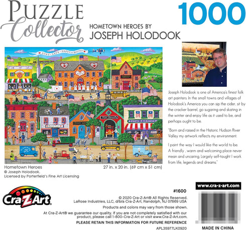 RoseArt - Puzzle Collector - Hometown Heroes - 1000 Piece Jigsaw Puzzle for Adults...