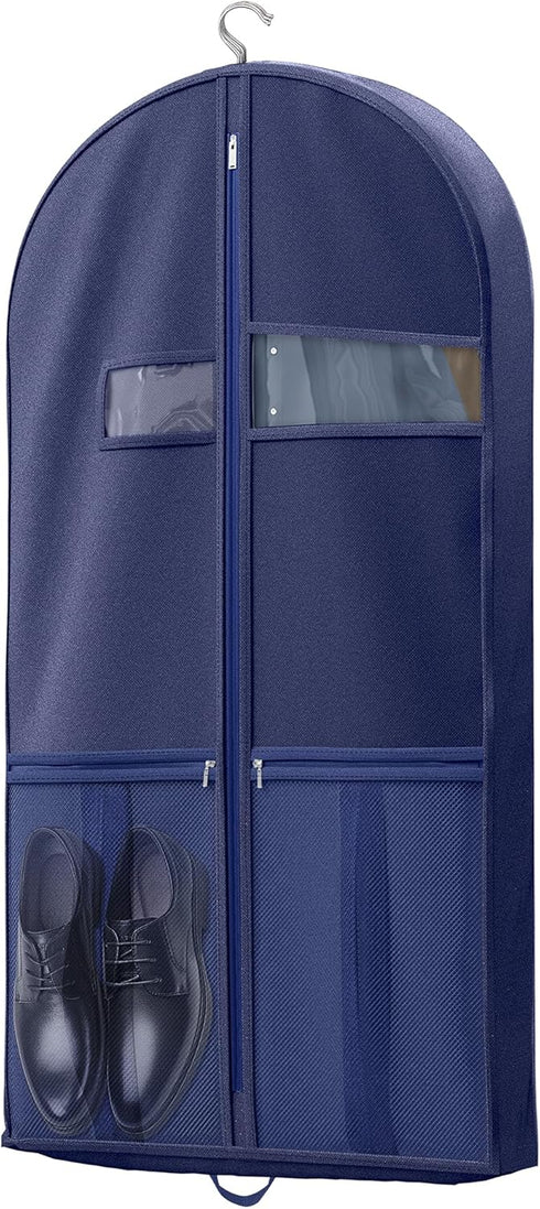 Garment Bags for Travel and Closet Storage with Zipper Pocket, Heavy Duty Waterproof Hanging Suit Bag with Handles for Suits, Coats, Jackets, Shir...