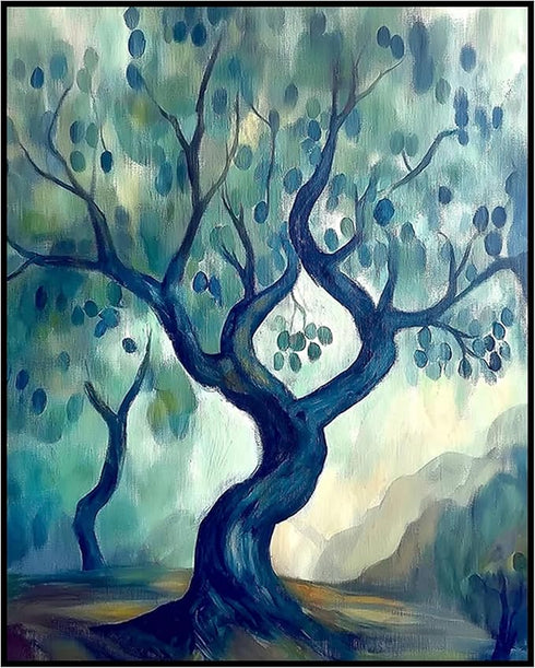 Posterizer 1 pcs-classic oil painting inspired art-wild swirling trees 3-Collectibles & Fine Art-Retro Art-Decor for Home & Office- unframed wall ...