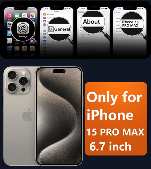 FNTCASE for iPhone 15 Pro-Max Case: Strong Magnetic Phone Case with Screen Protector | Camera Protector Translucent Matte Slim Shockproof Military...