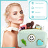 4 Pcs Chenille Bag Preppy Patch Makeup Bag Cosmetic Bag Chenille Letters Toiletry Bag PU Leather Waterproof Portable Pouch Travel Organizer (Blue,...