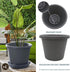 The HC Companies 8.5 Inch Round Classic Planter - Plastic Plant Pot for Indoor Outdoor Plants Flowers Herbs, Warm Gray...