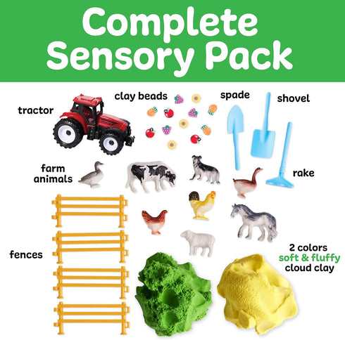 Creativity for Kids Sensory Pack: Farm, Sensory Toys for Toddlers 3-4+, Pretend Play Farm Animals Toys for Kids, Toddler Travel Toys and Activitie...