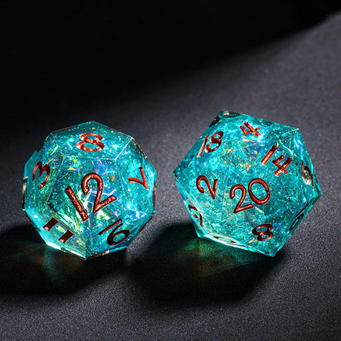 7PCS DND Dice Set,Handmade Sharp Edge Dice Set D&D RPG Polyhedral Dice,for Dungeons and Dragons TTRPG Games Roleplaying Games Shadowrun Pathfinder...