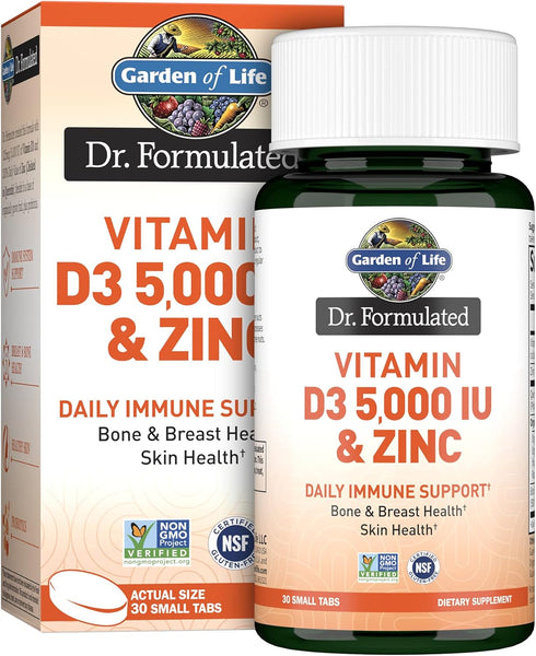 Garden of Life Quercetin Zinc Once Daily Immune Support Supplement with Vitamin D3 for Bone Health, Breast Health & Skin Health, Dr Formulated - G...