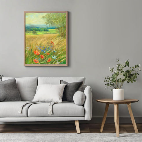 Posterizer 1 pcs-serene meadow scene in classic oil painting art style 2-Collectibles & Fine Art-Landscape & Nature Art-Gift for Men Women Teens- ...
