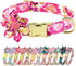 Beirui Cute Girl Dog Collars for Small Medium Large Dogs, Multiple Floral Patterns Female Pet Dog Collars with Flower for Wedding Holiday(M:Neck 1...