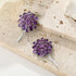 2 Pcs Sliver Rhinestone Buttons Crystal Embellishments for Clothing Jewelry Making DIY Decoration Bottons for Sewing Crafts Wedding Bridal (Purple...