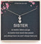 Sister Gifts from Sister, Sterling Silver Infinite Two Interlocking Infinity Double Hearts Necklace, Birthday Jewelry Gift Necklaces for Sisters, ...