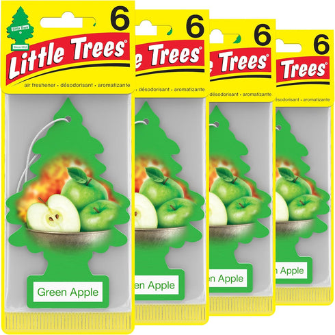LITTLE TREES Air Fresheners Car Air Freshener. Hanging Tree Provides Long Lasting Scent for Auto or Home. Green Apple, 24 Air Fresheners...