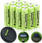 Henreepow 12-Pack Rechargeable AA Solar Batteries Ni-Mh 1.2v 600mAh Pre-Charged Double A Battery for Outdoor Solar Garden Landscape Lights...