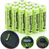 Henreepow 12-Pack Rechargeable AA Solar Batteries Ni-Mh 1.2v 600mAh Pre-Charged Double A Battery for Outdoor Solar Garden Landscape Lights...