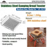 CAMPINGMOON Camping Toaster for Gas Stove Top Fire Grill Grid 304 Stainless Steel Bread Toasters Cooking Grill With Anti Scalding Mesh Fork Medium...