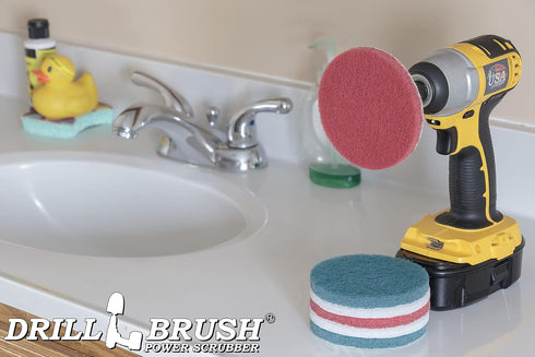 All Purpose Scrub Pads - Six Pack of Cleaning Pads - Bathroom Cleaner - Auto Detailing - Stove Top - Drill Accessories Pads for Deep Clean - Showe...
