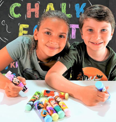 JA-RU Disney Princess Sidewalk Chalk Sticks (1 Unit) Floor & Board Chalk, Outside Toys Jumbo Chalk, Non-Toxic Washable Art Set, Outdoor, Birthday ...