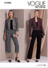 Vogue Misses Cropped Jacket and Fitted Pants Sewing Pattern Packet, Sizes 16-18-20-22-24, Multicolor...