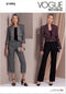 Vogue Misses Cropped Jacket and Fitted Pants Sewing Pattern Packet, Sizes 6-8-10-12-14, Multicolor...