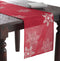 SARO LIFESTYLE 70196 1-Piece Snow Crystal Runner Oblong Tablecloth, 16 by 70-Inch, Red...