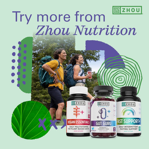 Zhou 3 Day Renew Digestive Health Reset, Bloating Aide, Alpha-Galactosidase, Probiotics, Electrolytes, 27 Veg Caps...