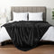 PAVILIA Black Fleece Bed Blanket Queen Size, Super Soft Fuzzy Flannel Throw for Couch Sofa, Luxury Plush Microfiber Large Throw Blanket Queen Bed,...