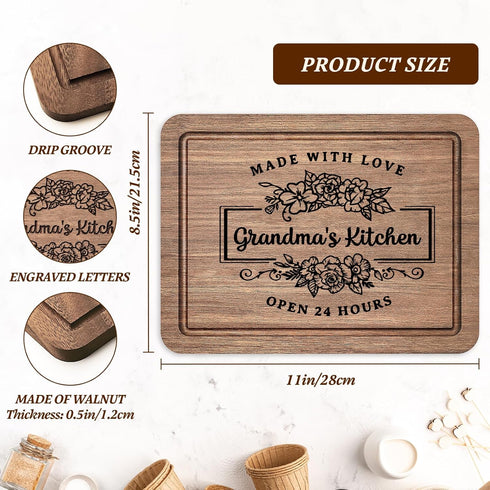 Grandma Gifts, Grandma Birthday Gifts - Grandma's Kitchen Cutting Board, Thoughtful Gifts for Grandma from Grandkids, Best Grandma Gift Ideas for ...