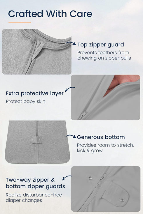 TotAha Sleep Sack 0-6 months 3 Pack, Buttery Soft, Safe Wearable Blanket Baby Sleeping Bag with 2-way Zipper for Girl Boy...