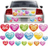 18Pcs Valentine's Day Reflective Car Magnets Cute Conversation Heart Fridge Magnetic Stickers Candy Heart Garage Magnet for Mailbox Metal Door Cab...
