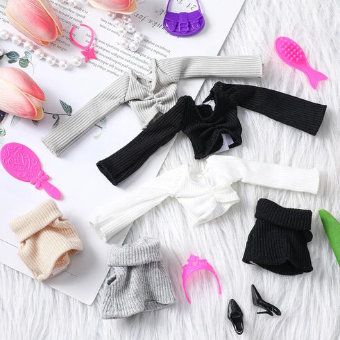 Bencailor 6 Pcs Doll Clothes for 11.8 Inch Doll, Doll Accessories Summer Tops Swimwear Robe Doll T Shirt Dress Winter Coat Jacke Doll Outfit Girl ...