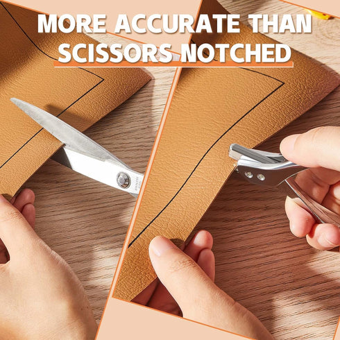2 Pieces Pattern Notcher Stainless Steel Pattern Notcher Paper Notcher Pattern Punch Tool Designer Tailor Sewing Pliers Tailors Proofing Pliers Pa...