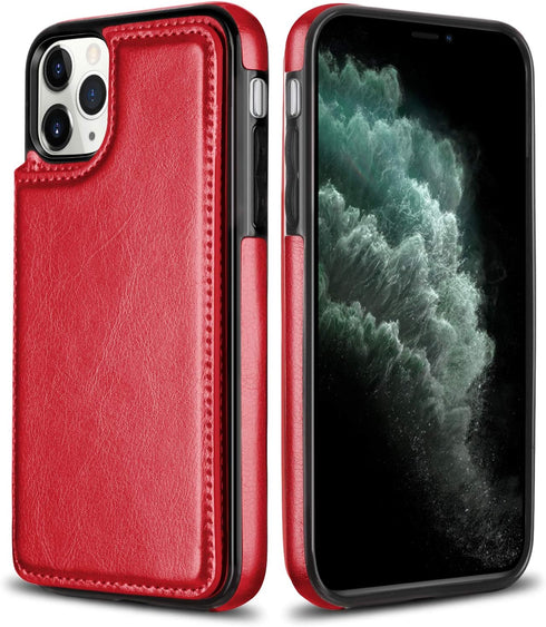 HianDier Wallet Case for iPhone 11 Pro Max Case Slim Protective Case with Credit Card Slot Holder Flip Folio Soft PU Leather Magnetic Closure Cove...