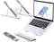 Laptop Stand, Adjustable Aluminum Foldable Portable Holder, Upgrade Whole Anti-Slip Silicone Pad, Laptop Riser for Desk Compatible with MacBook Ai...