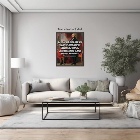 Posterizer 1 pcs-George Washington Quotes-Quotes and Poems-Famous Figures Art Collection-Gift for Policemen, Law Enforcement Officer-Decor for Hom...