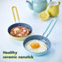 GreenPan Mini Healthy Ceramic Nonstick, 5" Round Egg Pan, PFAS-Free, Dishwasher Safe, Stay Cool Handle, Yellow...