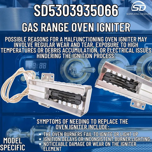 Supplying Demand 5303935066 318177720 Gas Range Oven Igniter Replacement...