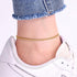 Fiusem Gold Anklet for Women, 2.5mm 18K Gold Plated Stainless Steel Braided Rope Anklet, Women's Anklets 11"...